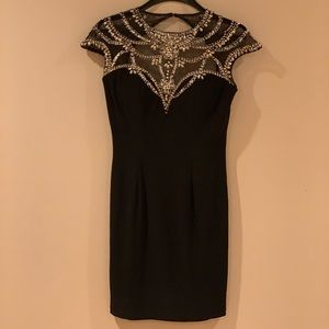 MacDuggal short black cocktail dress size 8